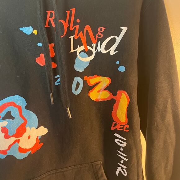 Rolling Loud Shady Spores Hoodie LA 2021 SZ Small Heavy Duty Black Streetwear - Picture 9 of 16